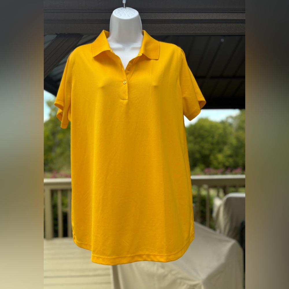 LOPEZ Woman’s Yellow (De-Lux Dri Polo Shirt, Size: 1X